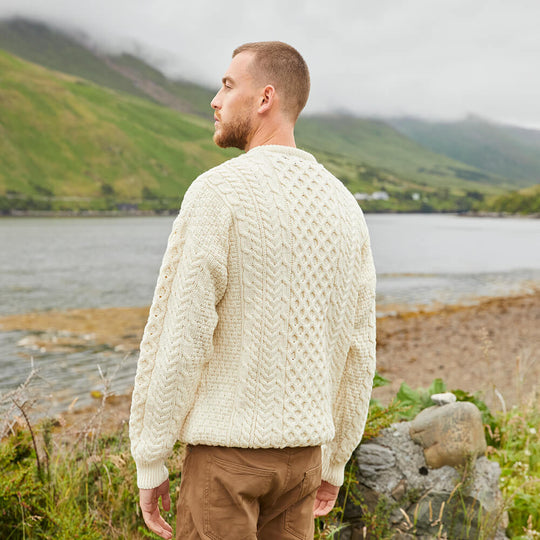 Cream Men's Aran Sweater