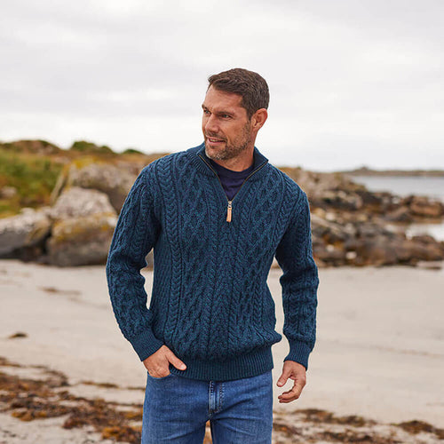 Blackwatch Half-Zip Aran Sweater