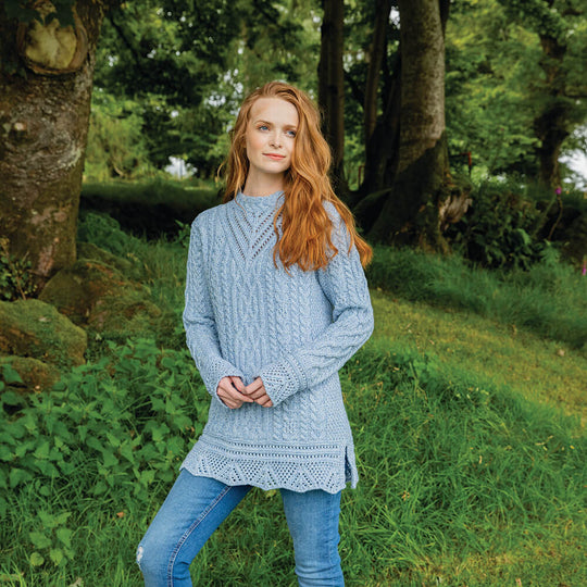 Sky Blue Aran Tunic