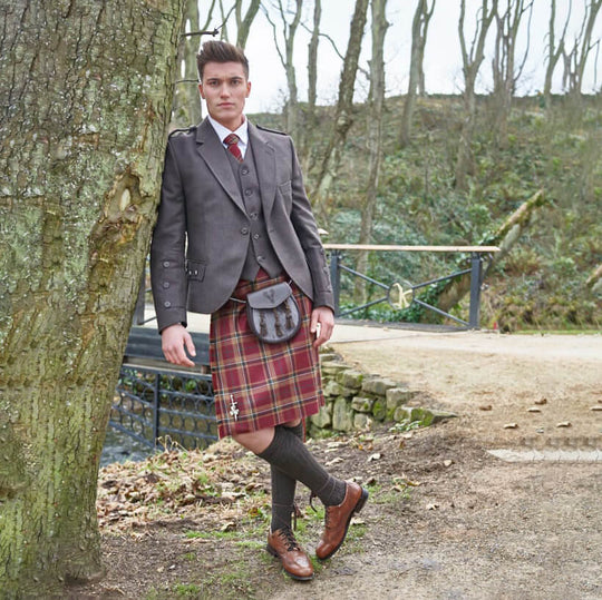 Crail Tweed Jacket & Waistcoat - Peat