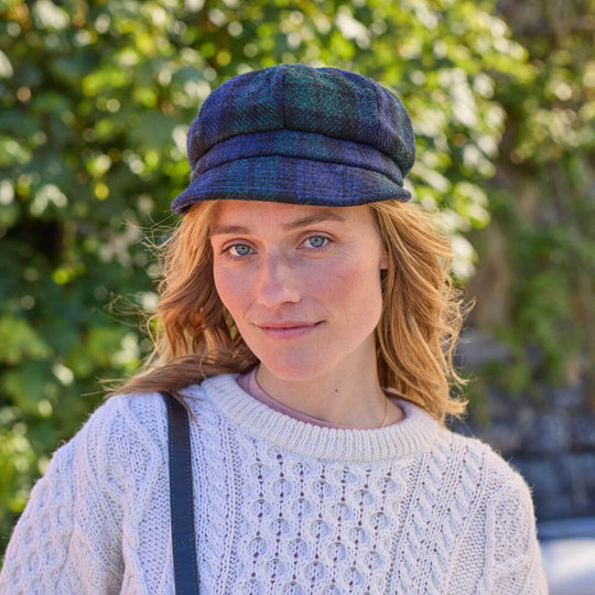 Harris Tweed Blackwatch Baker Boy Cap