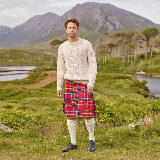 Ecru Traditional Kilt Hose